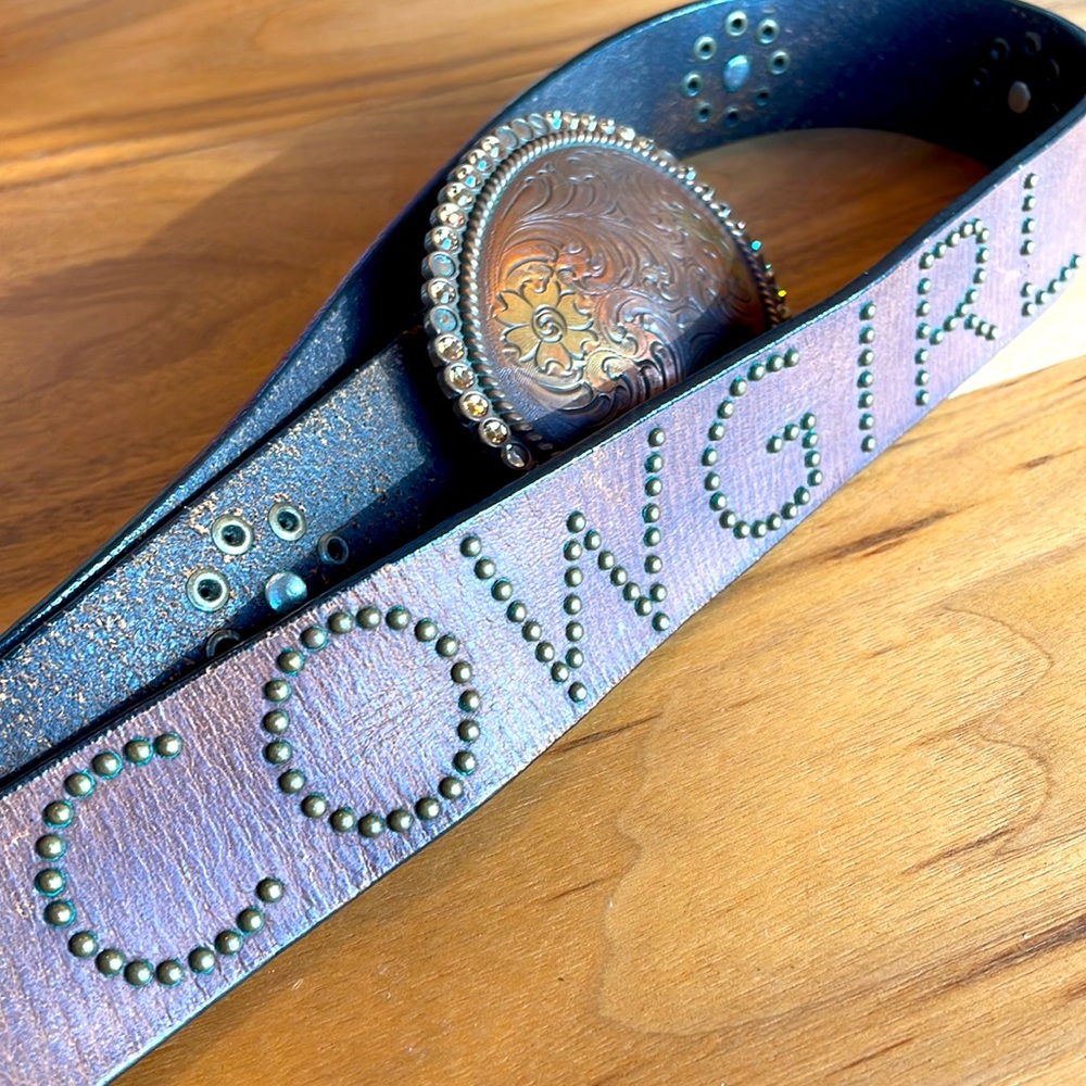 *SOLD**SOLD******Belt Leather “COWGIRL” Belt Rare